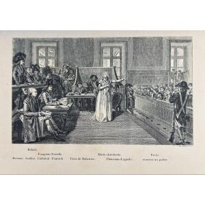 Campardon (émile) - The Revolutionary Tribunal Of Paris. Plon, 1866. Half-bound In Beige Calfskin.