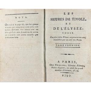 [anthology] The Hours Of Tivoli And The Elysium; Selection. At Mercier, 1795, Rooted Binding.