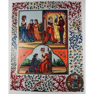 [guignard] - Villon (françois) - Oeuvres. Club Du Livre, 1974; 2 Large Volumes In-4.