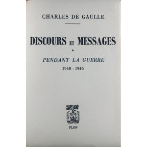 De Gaulle - Speeches And Messages, 1940–1969. Plon, 1970, Paperback, 5 Volumes, First Edition.