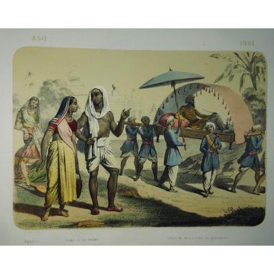 Muller - The World In Print. 24 Lithographs In Colors From Bocquin. Around 1860.