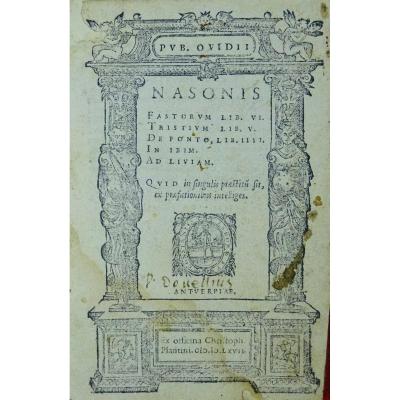 Ovide - Works In Latin Printed In Antwerp By Plantin In 1667.
