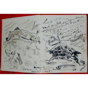 Hamburg - Berchtesgaden Party. Chez l'Auteur, 1947. Illustrated By The Author With A Drawing.