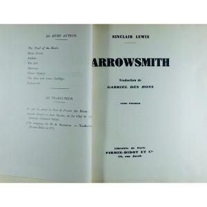 Lewis (sinclair) - Arrowsmith. Paris, Firmin-didot & Cie, 1931. First Edition.