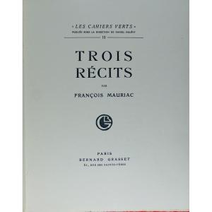 Mauriac (françois) - Three Stories. Grasset, 1929. Copy On Arches Vellum.