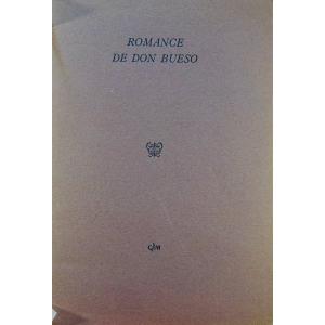 Menéndez Pidal - Romance Of Don Bueso. Glm, Around 1954. Printed By Guy Levis-mano.