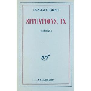 Sartre (jean-paul) - Situations, Ix. Blends. Gallimard, 1972, First Edition.