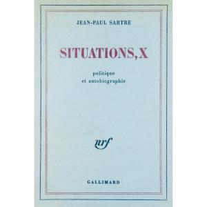 Sartre - Situations, X. Politics And Autobiography. Gallimard, 1976, Original Edition.