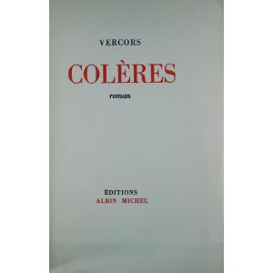 Vercors - Anger. Novel. Albin Michel, 1956, Original Edition.
