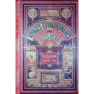 Verne (jules) - A Captain Of Fifteen Years. Hetzel, Around 1878, Cartonnage With 2 Elephants.