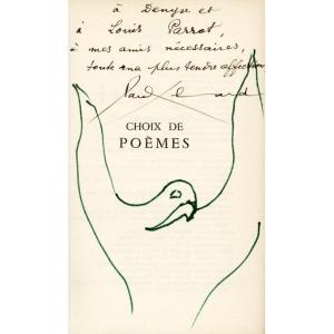 éluard (paul) - Choix De Poèmes - Presentation Copy To Louis And Denyse Parrot