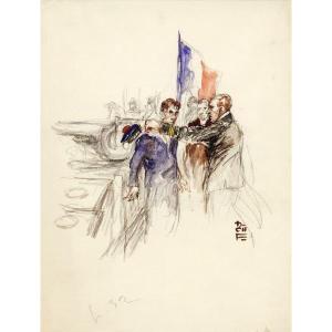 Larrouy / Fouqueray - Le Révolté - 12 Original Signed Watercolors - 1928