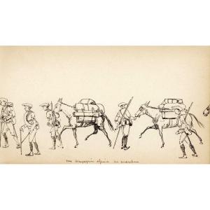 Fuchs (alfred) - Sketchbook - Army Of The Alps - Alpine Battalion - 1892