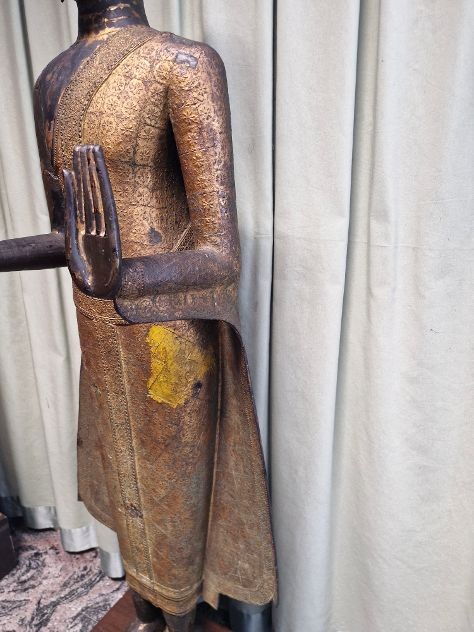 Buddha in bronzo dorato alt 167-photo-2