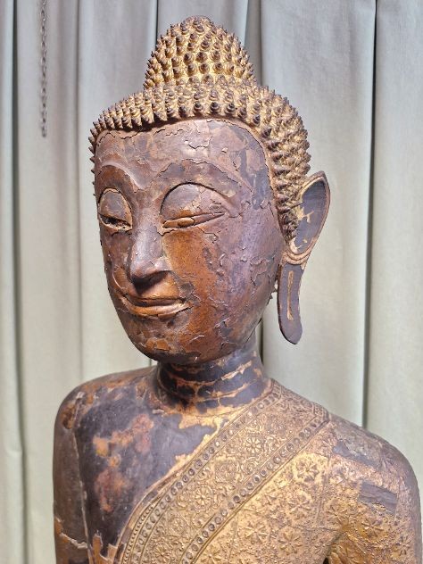 Buddha in bronzo dorato alt 167-photo-3