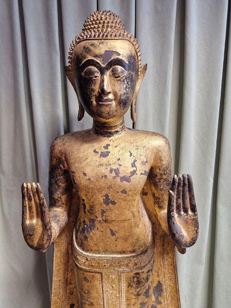 Buddha in bronzo dorato alt 157-photo-3