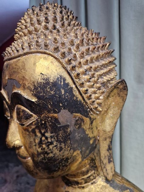 Buddha in bronzo dorato alt 157-photo-4
