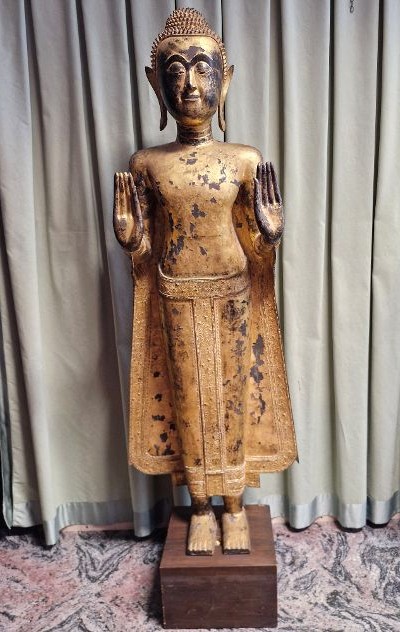 Buddha in bronzo dorato alt 157