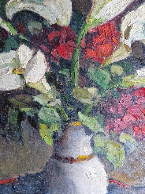 Vaso di fiori Calla (Zantedeschia) firmato Payen-photo-2