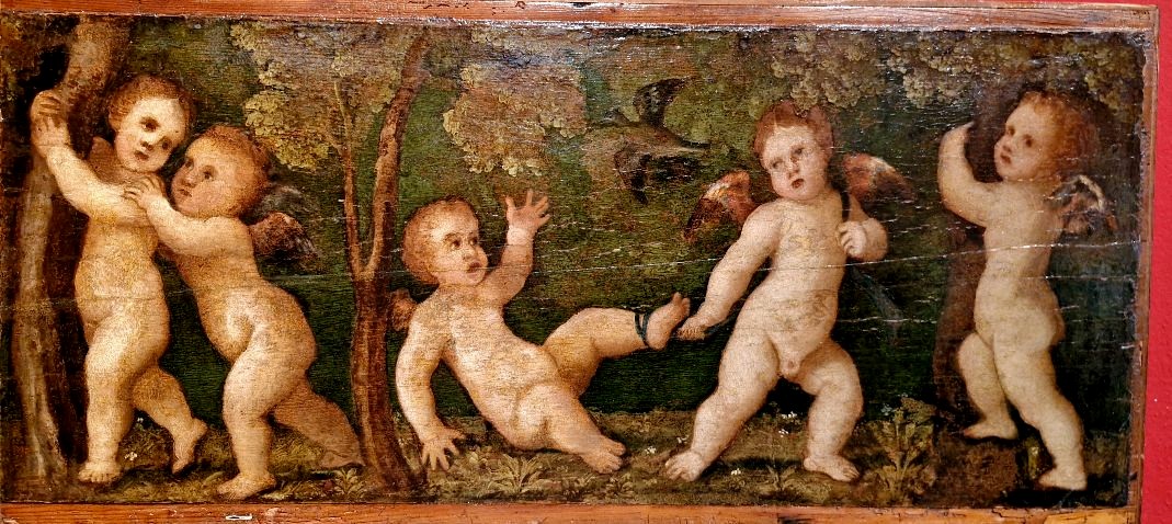 BANBINI CHE GIOCANO ( pittura veneta 1500)-photo-2