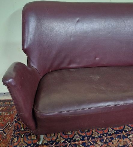 DIVANETTO ANNI 1940 PRODUZIONE I.S.A BERGAMO ( GIO PONTI ?)-photo-3