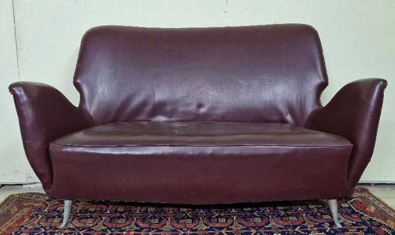 DIVANETTO ANNI 1940 PRODUZIONE I.S.A BERGAMO ( GIO PONTI ?)