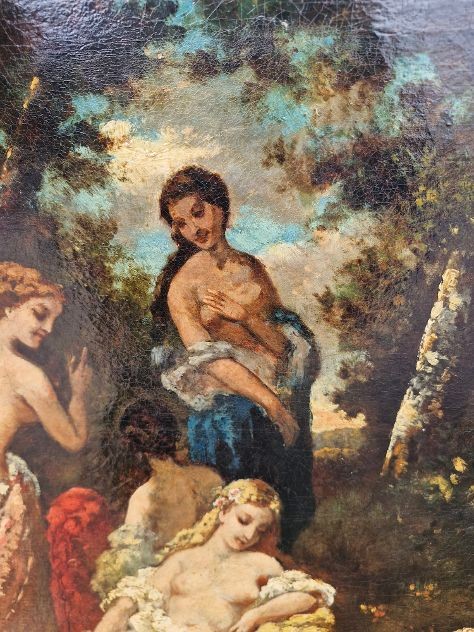 NARCISSE DIAZ DE LA PENA FRANCIA 1808-1876 DONNA AL BAGNO-photo-4