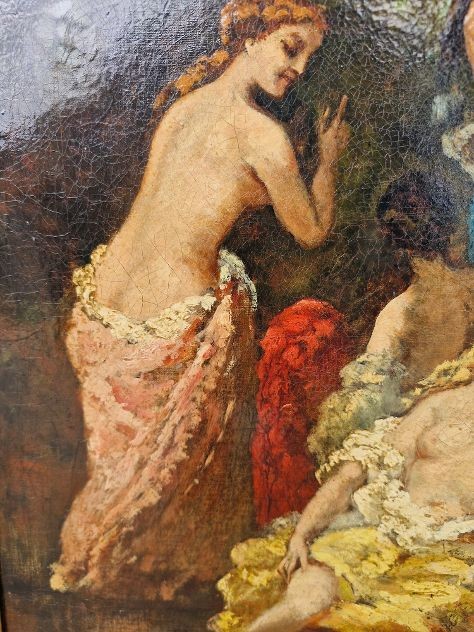 NARCISSE DIAZ DE LA PENA FRANCIA 1808-1876 DONNA AL BAGNO-photo-2