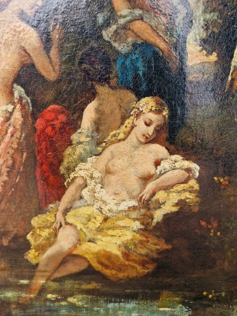 NARCISSE DIAZ DE LA PENA FRANCIA 1808-1876 DONNA AL BAGNO-photo-3