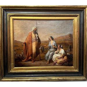 SCENA DI GENERE CON PASTORE E DONNE