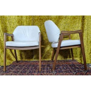 COPPIA DI POLTRONE  MODELLO 814 ICO PARISI  - MEDA  ( 1916 -1996 )