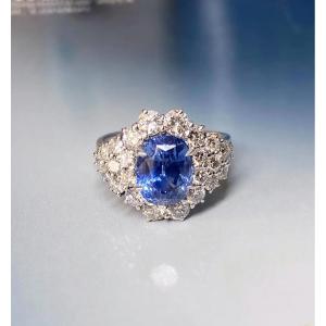 Vintage Gold, Sapphire And Diamond Ring