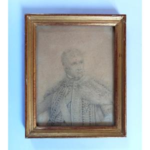 Portrait Of Marshal Of The Empire Jean Lannes, Duke Of Montebello, 19th Century Drawing