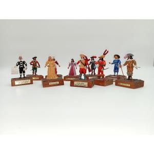  Cyrano De Bergerac. 10 Lead Figurines Depicting Edmond Rostand's Play By Guilbard