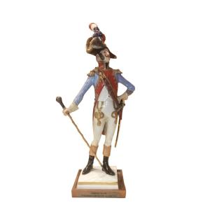 Drum Major Figurine, 3rd Line Regiment, By Van Gerdinge, Saxe-sitzendorf Porcelain
