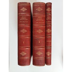 Studies And Research On The Coins Of France; M. Berry, Paris 1852-1853 2 Vols. + 1 Vol. Of Plates