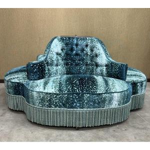 Napoleon III Round Bench – Hotel / Lobby – Paris, Circa 1870