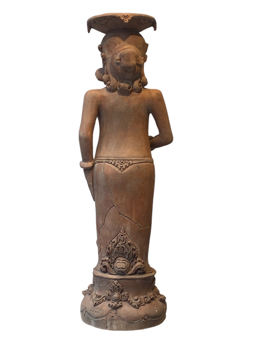 Majapahit, Giava, Figura Femminile in Terracotta, XIV-XV sec-photo-2
