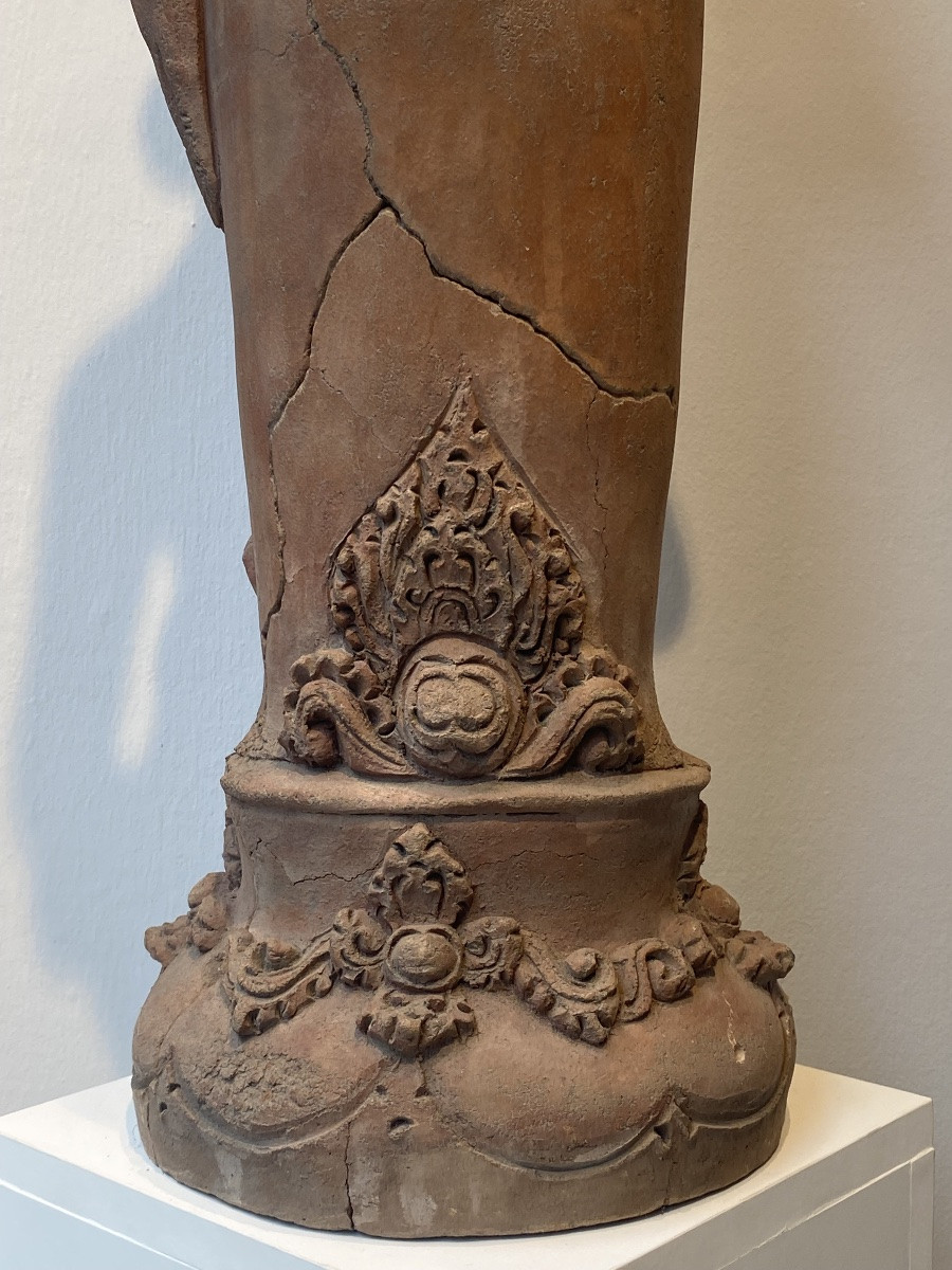 Majapahit, Giava, Figura Femminile in Terracotta, XIV-XV sec-photo-2