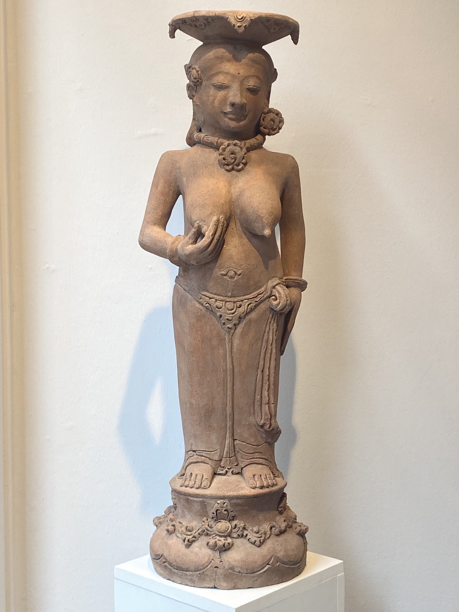 Majapahit, Giava, Figura Femminile in Terracotta, XIV-XV sec-photo-4