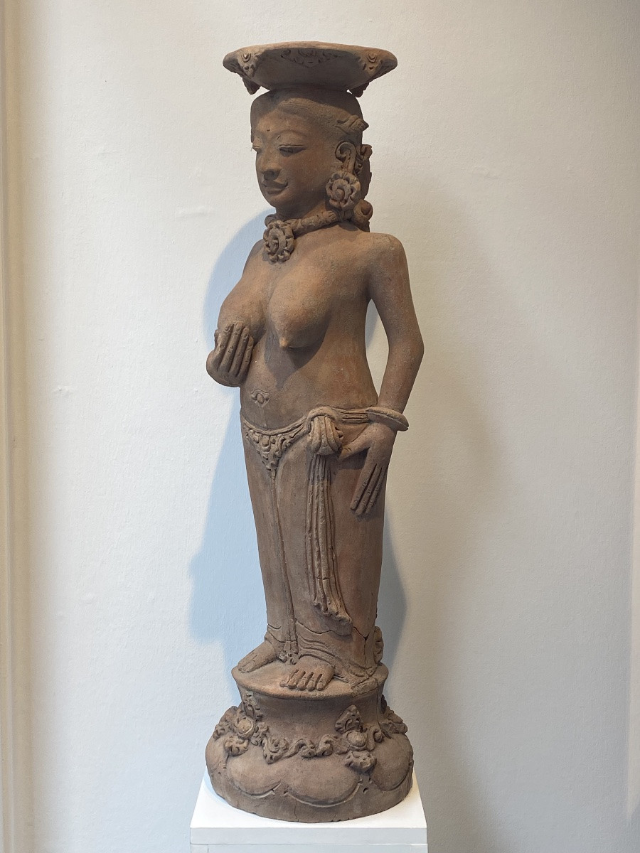 Majapahit, Giava, Figura Femminile in Terracotta, XIV-XV sec-photo-5