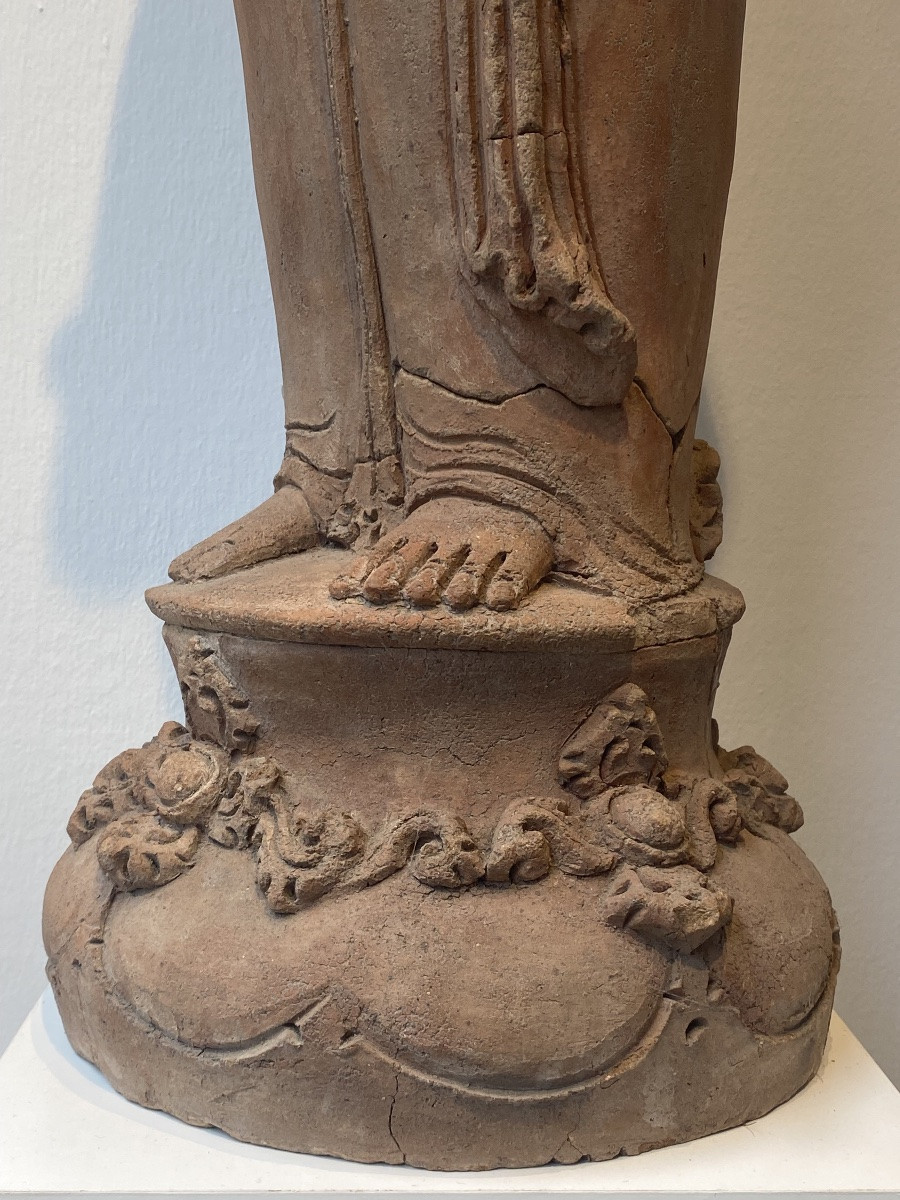 Majapahit, Giava, Figura Femminile in Terracotta, XIV-XV sec-photo-6