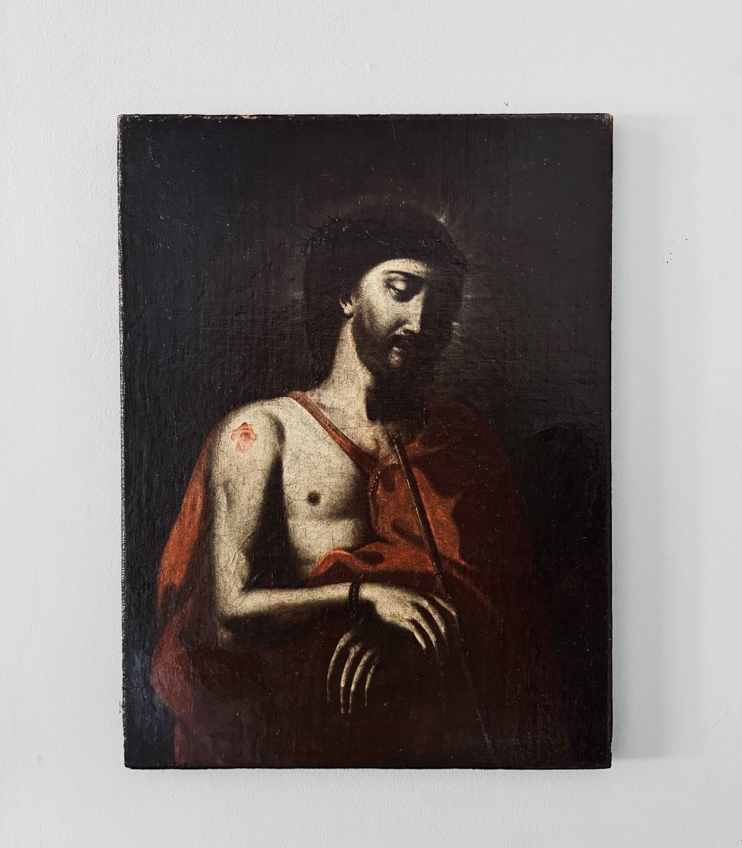Ecce Homo, olio su tela - Scuola Italiana, XVII sec
