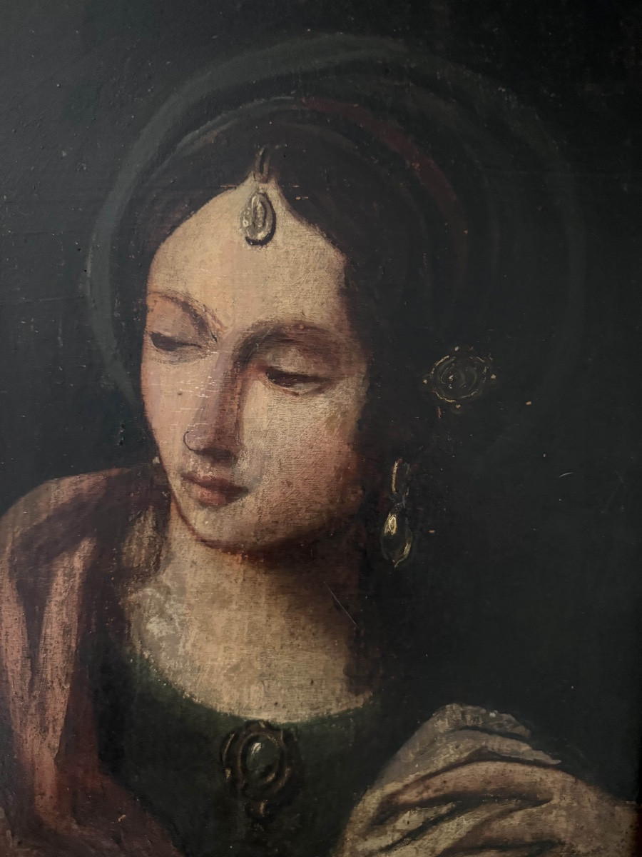 Sibille, coppia di olio su tavola - Scuola Toscana, XVIII sec-photo-8