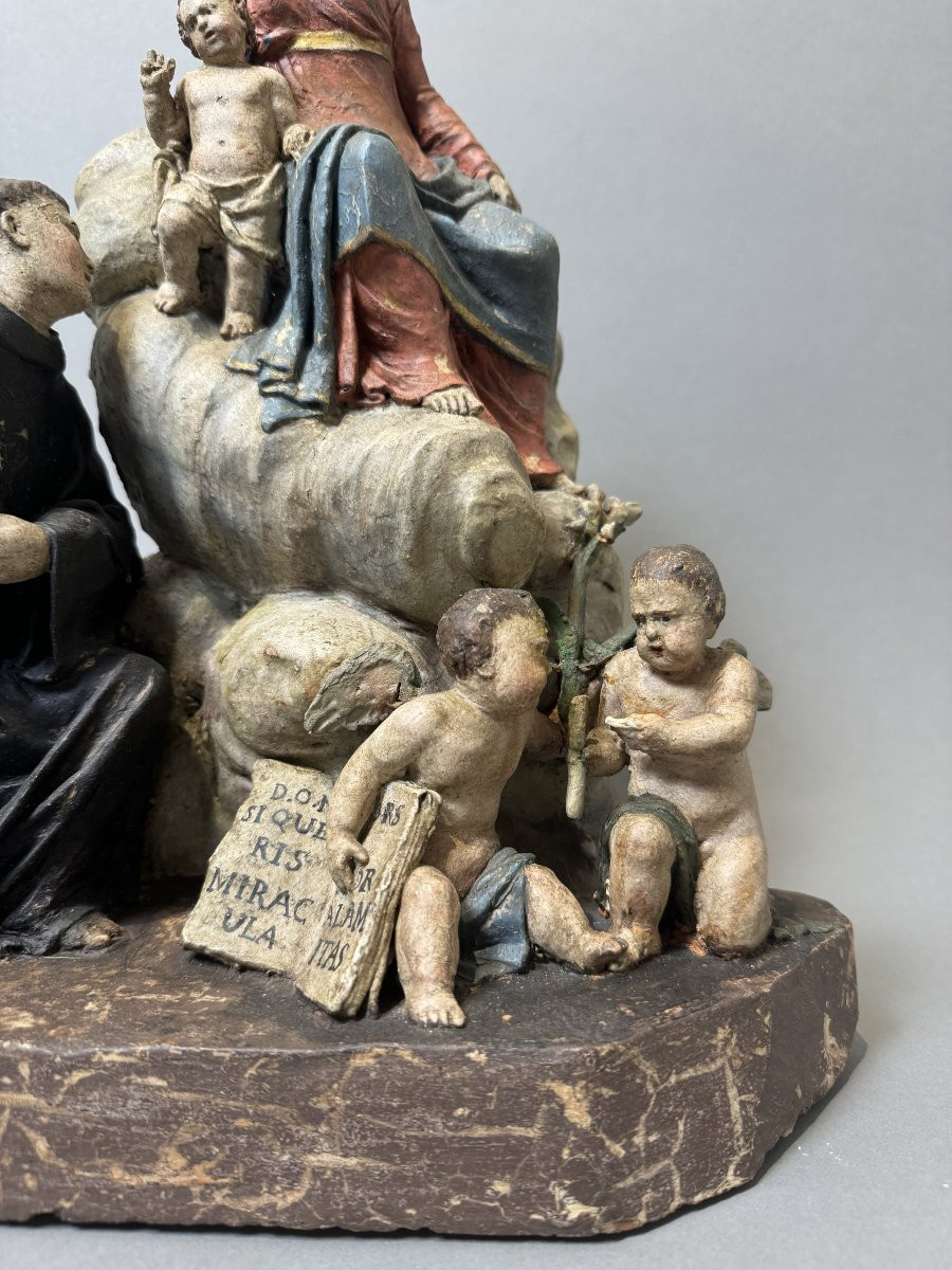 Gruppo scultoreo in terracotta di Angelo Piò (1690-1769) - XVIII secolo-photo-2