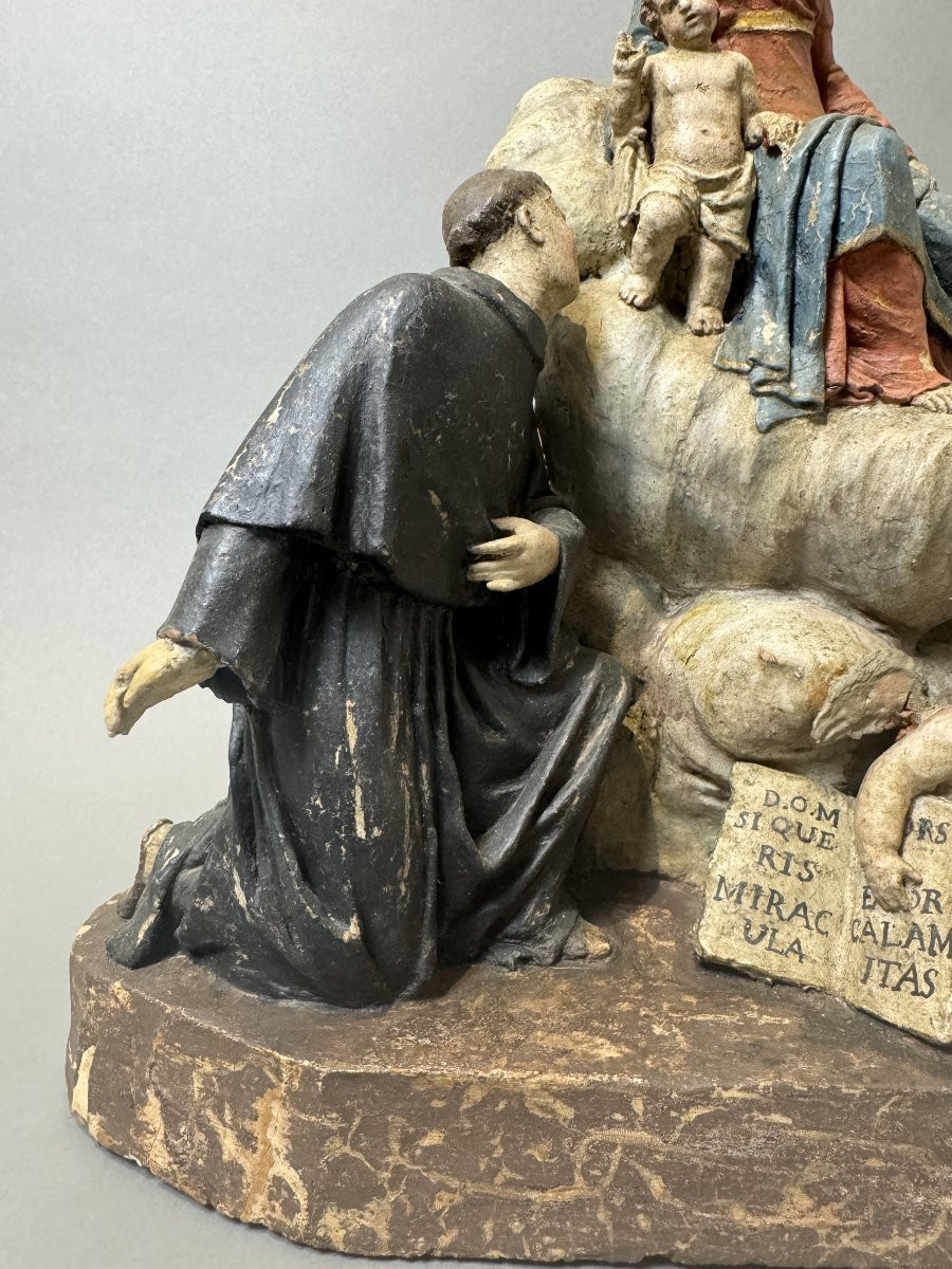 Gruppo scultoreo in terracotta di Angelo Piò (1690-1769) - XVIII secolo-photo-3