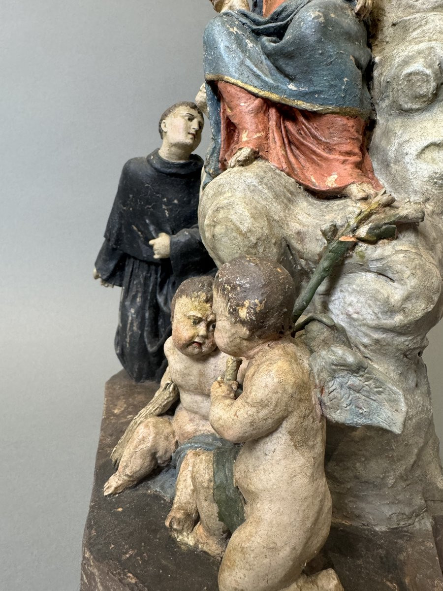 Gruppo scultoreo in terracotta di Angelo Piò (1690-1769) - XVIII secolo-photo-4