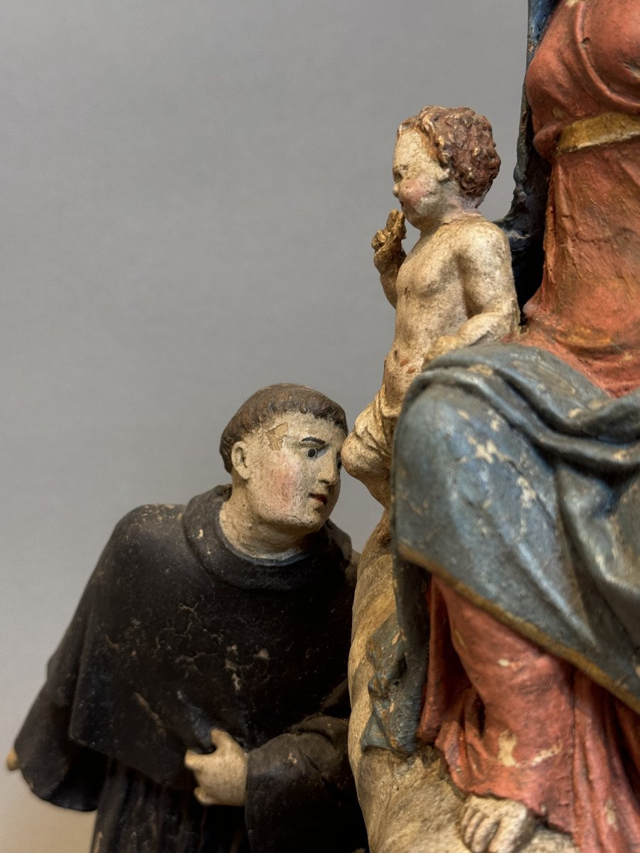 Gruppo scultoreo in terracotta di Angelo Piò (1690-1769) - XVIII secolo-photo-5