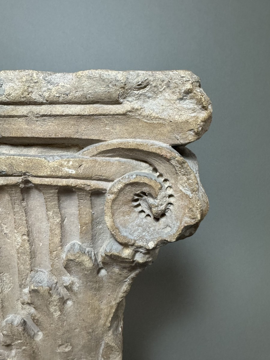 Capitello corinzio a colonna piatta - prima metà del XVI sec.-photo-3