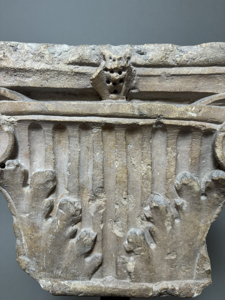 Capitello corinzio a colonna piatta - prima metà del XVI sec.-photo-4